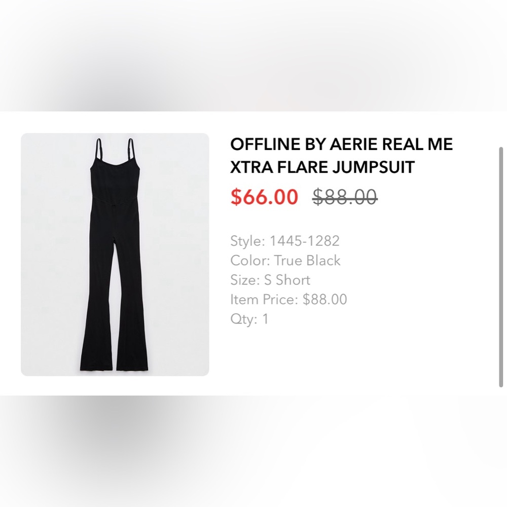 offline by aerie real me xtra flare jumpsuit
